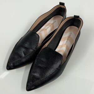 Black Leather Women's Loafers